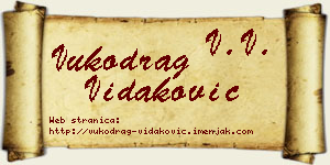 Vukodrag Vidaković vizit kartica